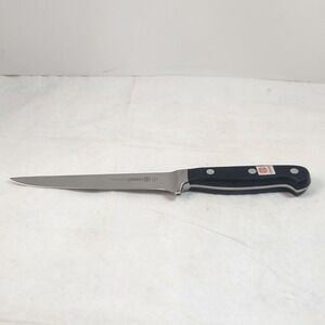 Mundial 5114-6 Boning Knife Stainless Steel Brazil Black Handle Full Tang‎ Rivet
